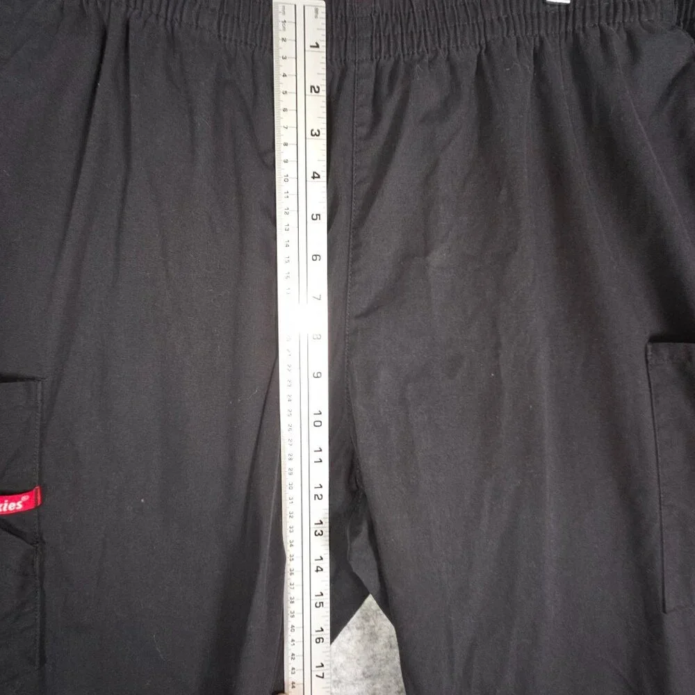 Dickies Women's Work Scrub Pants Cargo Pockets Elastic Wasitband Black Size XL - Picture 4 of 9